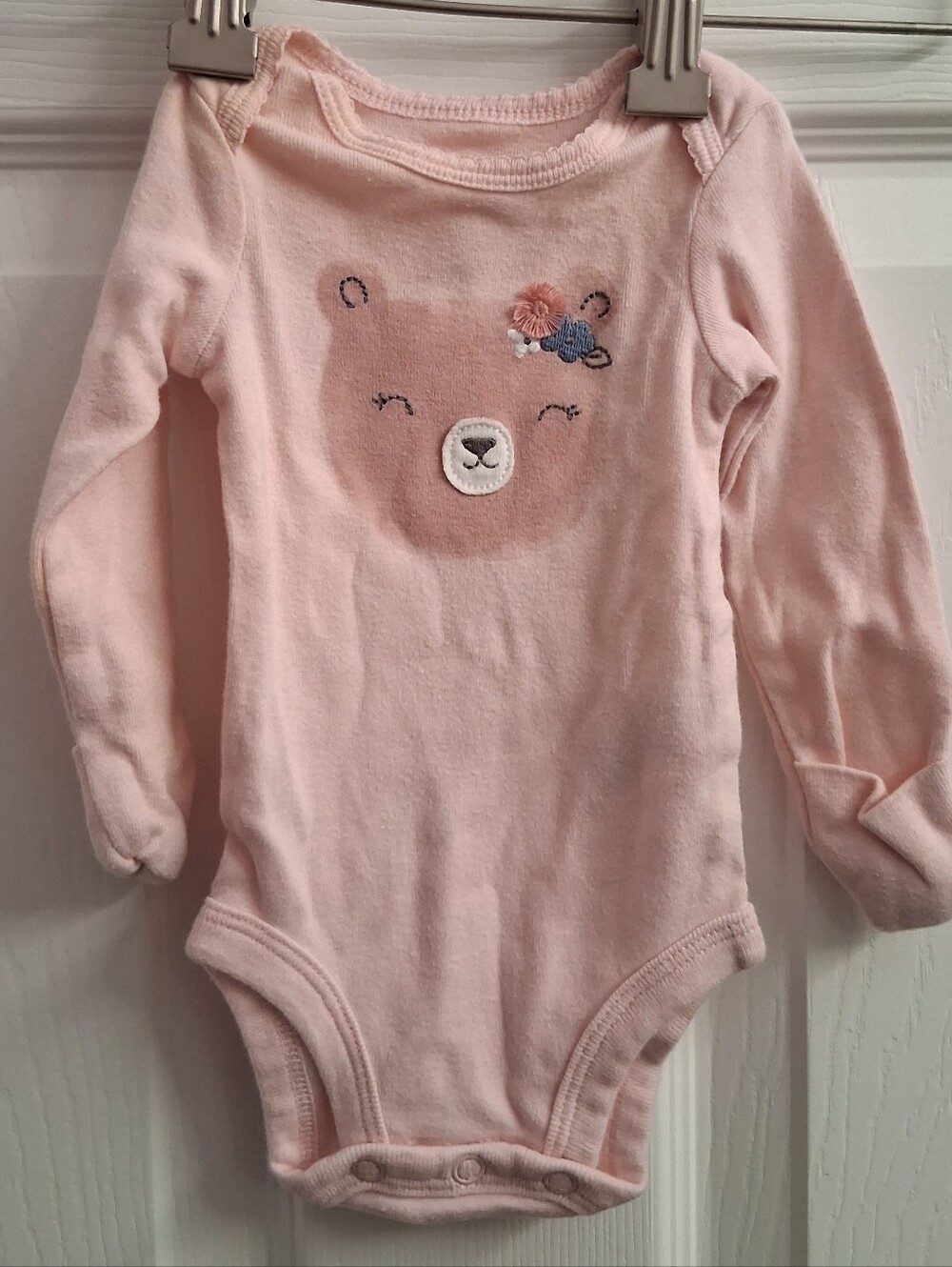 Carters Pink Bear Bodysuit New Born